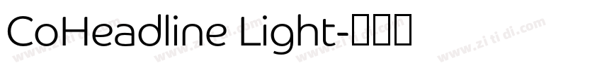 CoHeadline Light字体转换
